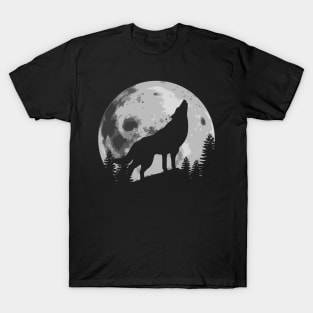 Wolf Howling At The Big Moon T-Shirt